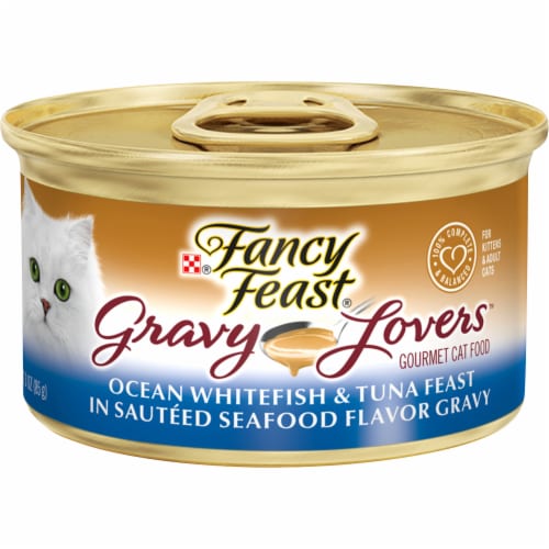 Fancy Feast® Gravy Lovers Ocean Whitefish & Tuna Feast Wet Cat Food Perspective: front