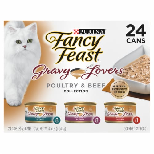 Purina Fancy Feast Gravy Lovers Grilled Wet Cat Food Variety Pack Perspective: front