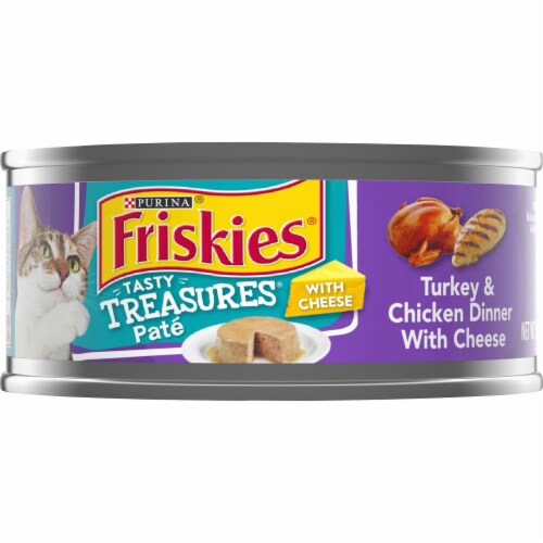 Friskies Tasty Treasures Turkey Chicken Dinner Wet Cat Food 5.5 oz Harris Teeter