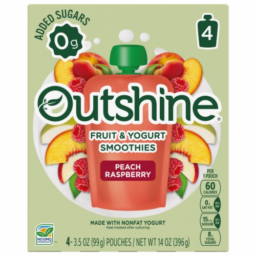 Outshine® Peach Raspberry Fruit & Yogurt Smoothies Perspective: front