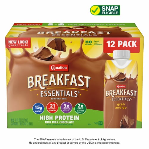 Carnation Breakfast Essentials® High Protein Chocolate Nutritional Perspective: front