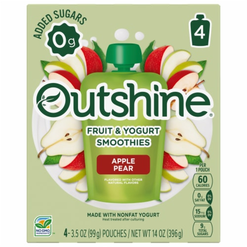 Outshine Fruit & Yogurt Vanilla Pear Smoothie Pouch Perspective: front