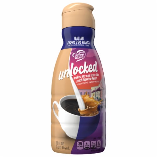 Coffee-mate Unlocked Italian Espresso Roast Liquid Coffee Creamer, 32 fl oz  - Kroger