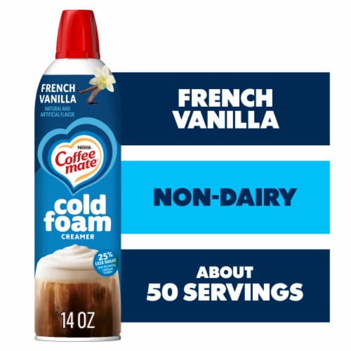 Coffee mate French Vanilla Flavored Cold Foam Creamer Non-Dairy 50 Servings