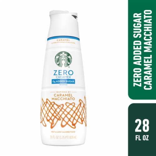 Starbucks Zero Caramel Flavored Liquid Coffee Creamer Caramel Flavored Creamer Perspective: front