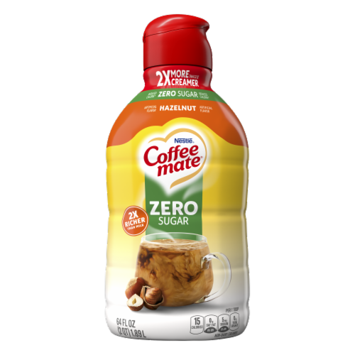 Nestle Coffee Mate Liquid Sugar Free Hazlenut Bottle Perspective: front