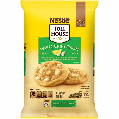 Nestle® Toll House® White Chocolate Chip Lemon Cookie Dough Perspective: front