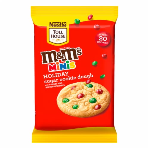 Nestle Toll House M&M'S Minis Holiday Refrigerated Sugar Cookie Dough Perspective: front