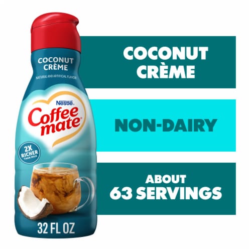 Nestle Coffee mate Coconut Creme Liquid Coffee Creamer Perspective: front