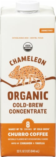 Chameleon Churro Organic Cold Brew Coffee Concentrate Perspective: front