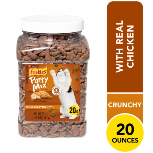 Purina Friskies Party Mix Cat Treats Chicken Flavor Snacks 20 oz King Soopers