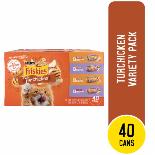 Friskies TurChicken Wet Cat Food Variety Pack Extra Gravy Chunky, Meaty Bits & Shreds Perspective: front