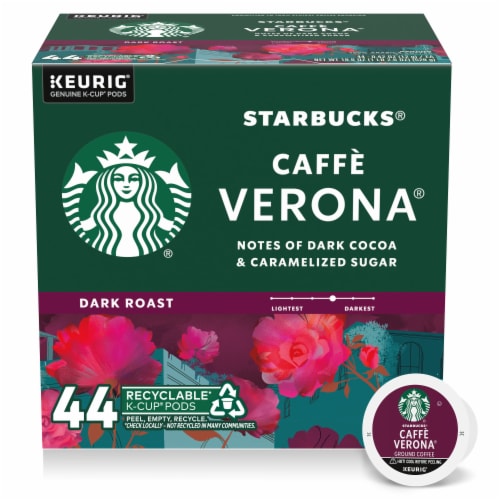 Starbucks Caffè Verona Dark Roast K-Cup Coffee Pods Perspective: front