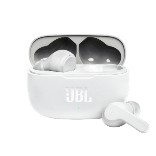 JBL Vibe 200TWX Wireless Earbuds - White Perspective: front
