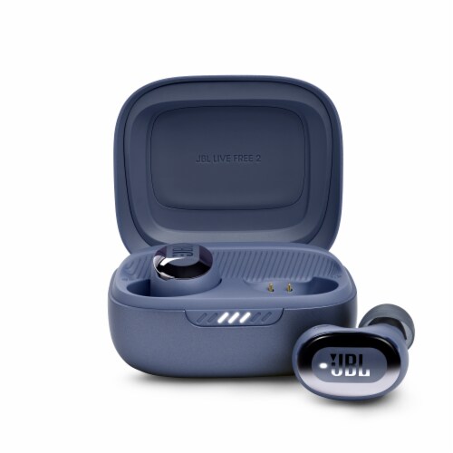 JBL Live Free 2 Wireless Noise Cancelling Earbuds - Blue Perspective: front