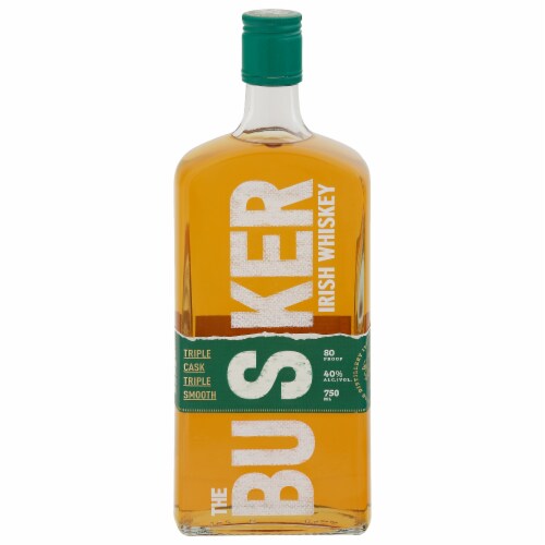 The Busker Irish Whiskey Perspective: front