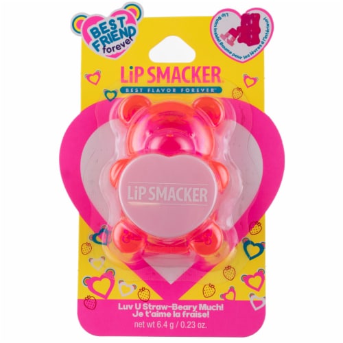 Lip Smacker® Straw-Beary Bear Shaped Lip Balm Perspective: front