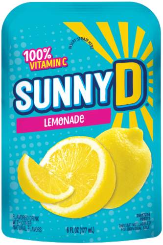 Sunny Delight® 100% Vitamin C Lemonade Pouches Perspective: front