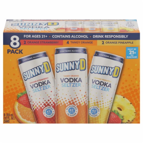 Sunny D Vodka Seltzer Variety Pack Perspective: front