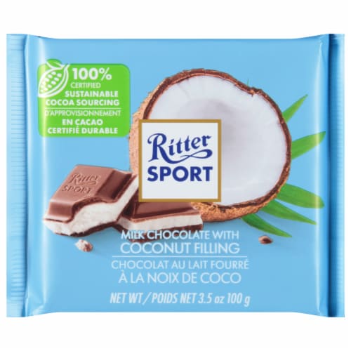 Ritter Sport Milk Chocolate with Coconut Perspective: front