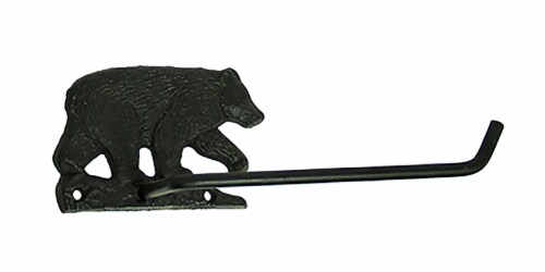 Black Cast Iron Bear Toilet Paper Roll Holder Black Cast Iron Bear Toilet Paper Roll Holder