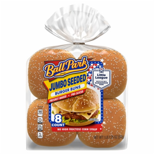 Ball Park® Jumbo Seeded Burger Buns Perspective: front