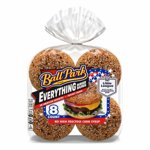 Ball Park Everything Hamburger Buns Perspective: front