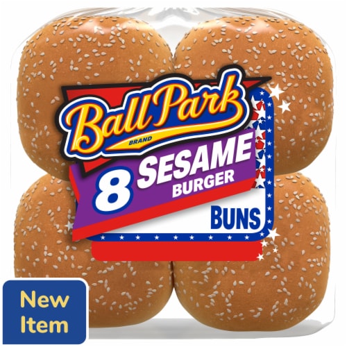 Ball Park Sesame Seed Burger Buns Perspective: front