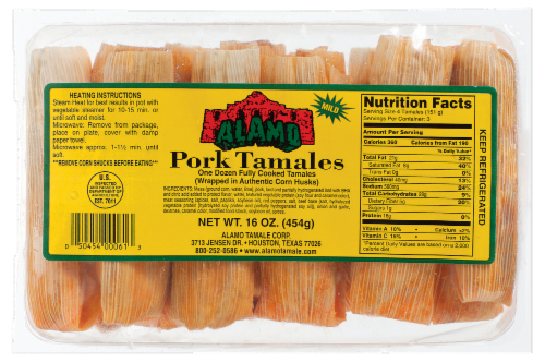 Alamo Hot Pork Tamales Perspective: front