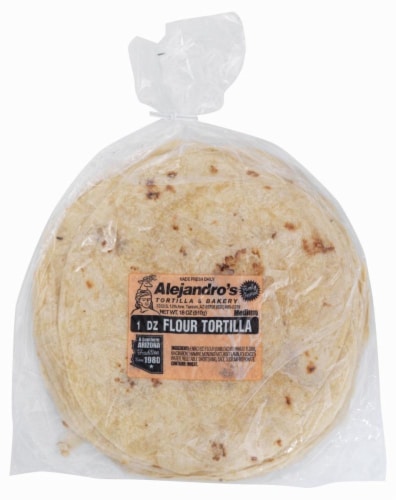 Alejandro's Medium Flour Tortillas Perspective: front