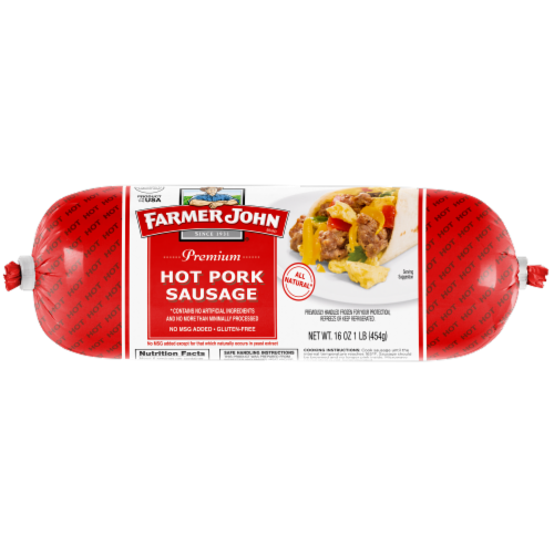 Smithfield Farmer® John Premium Hot Pork Frozen Sausage Perspective: front