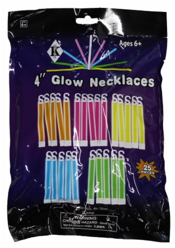 Halloween Glow Stick Necklaces Costume Accessory Perspective: front