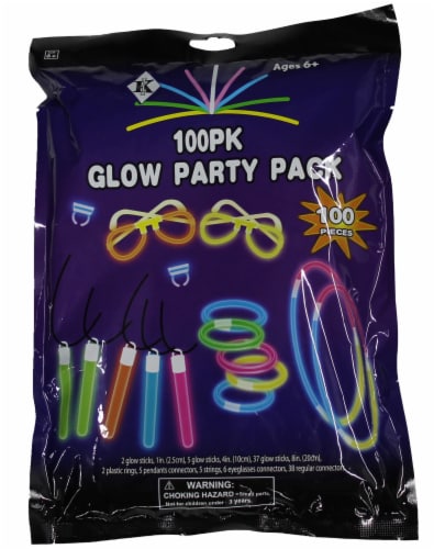 100 count Halloween Glow Stick Party Pack Perspective: front