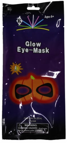 Glow Fun Pumpkin Halloween Eye Mask Perspective: front