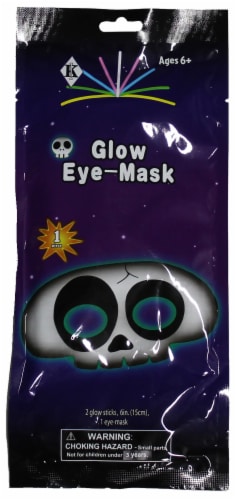Glow Fun Skull Halloween Eye Mask Perspective: front