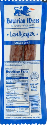 Bavarian Meats Landjaeger Snack Sticks Perspective: front