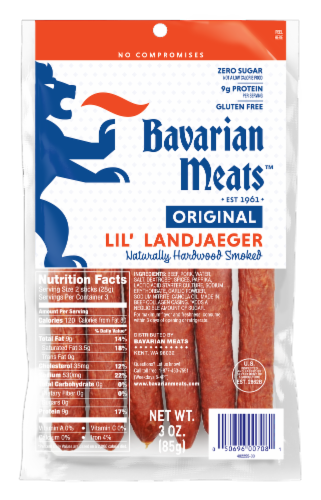 Bavarian Meats™ Lil' Landjaeger Meat Sticks Perspective: front