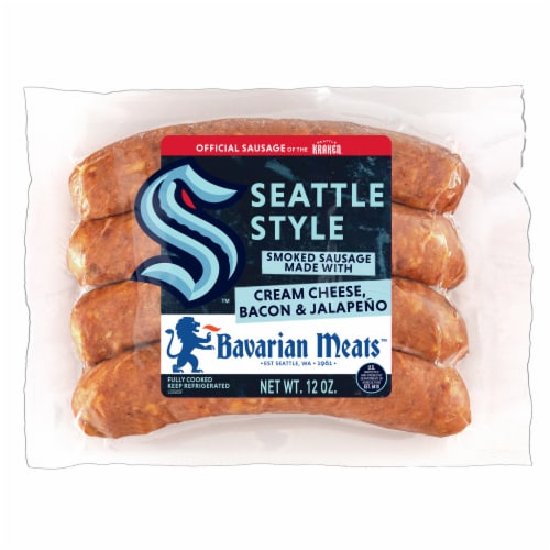 Bavarian Meats™ Cream Cheese Bacon & Jalapeno Seattle Style Sausage Perspective: front