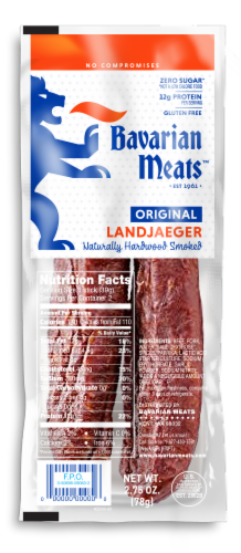 Bavarian Meats™ Original Naturally Hardwood Smoked Landjaeger Perspective: front