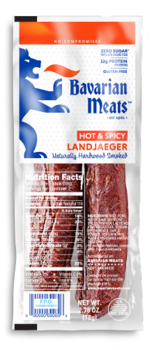 Bavarian Meats™ Hot & Spicy Landjaeger Perspective: front