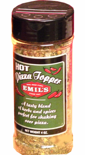 Emil's Hot Pizza Topper Perspective: front