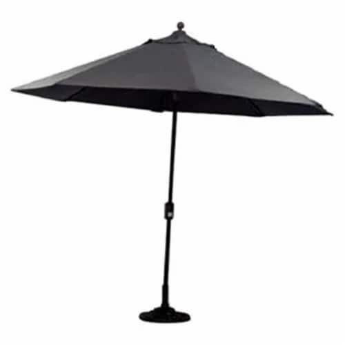 Four Seasons Courtyard Canmore 9 Foot Outdoor Patio Market Umbrella, Gray Perspective: front
