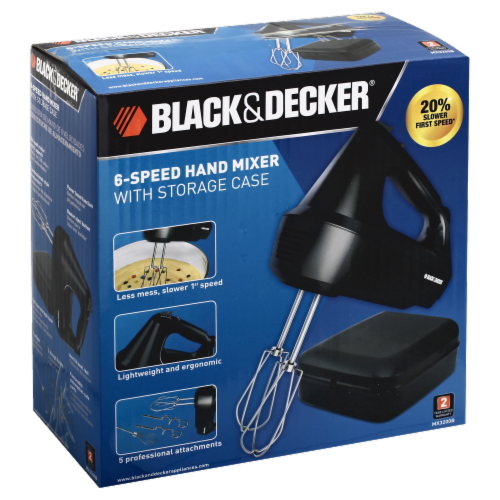 6-Speed Hand Mixer with Turbo Boost, Black