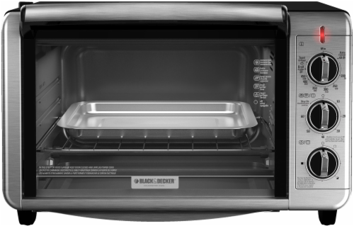 BLACK DECKER 6 Slice Countertop Convection Toaster Oven Silver