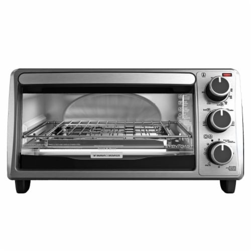 Black+Decker(R) 4-Slice Toaster Oven Silver No Size-New Perspective: front