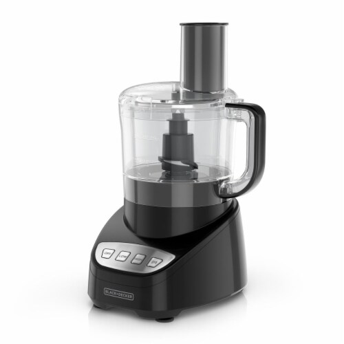 BLACK + DECKER 8-Cup Food Processor - Black Perspective: front