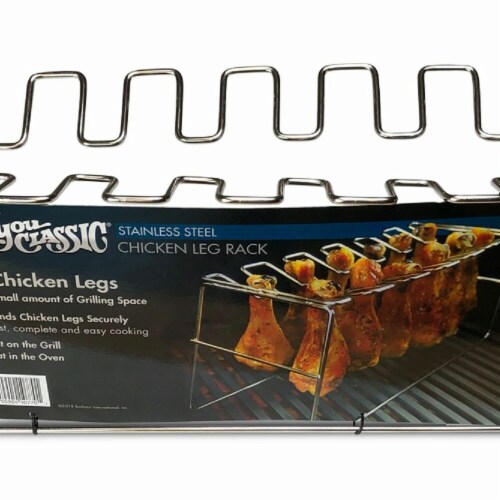 Bayou Classic 770 Stainless Chicken Leg Rack Perspective: front