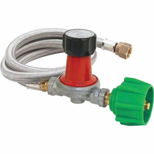 Bayou Classic 4' 30psi Stnls Lpg Hose M5HPR-30 Perspective: front