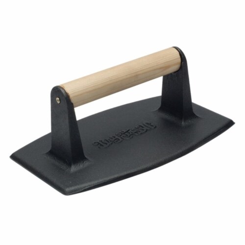 Bayou Classic 7499 Cast Iron Bacon Press- Black Perspective: front