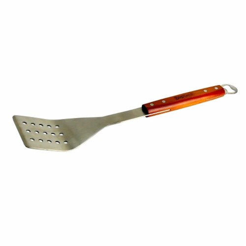 Bayou Classic 500-701 Stainless Steel Grill Spatula with Hardwood Handle Perspective: front